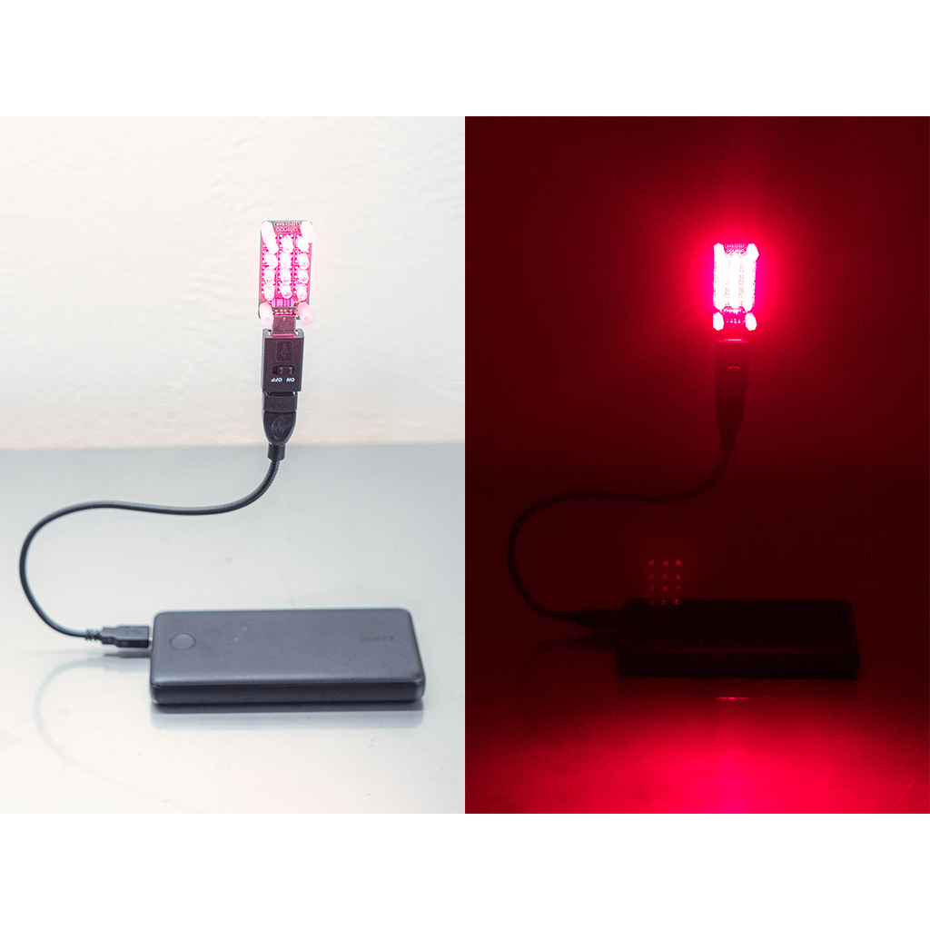 暗室用LEDモバイルセーフライト：USB電源